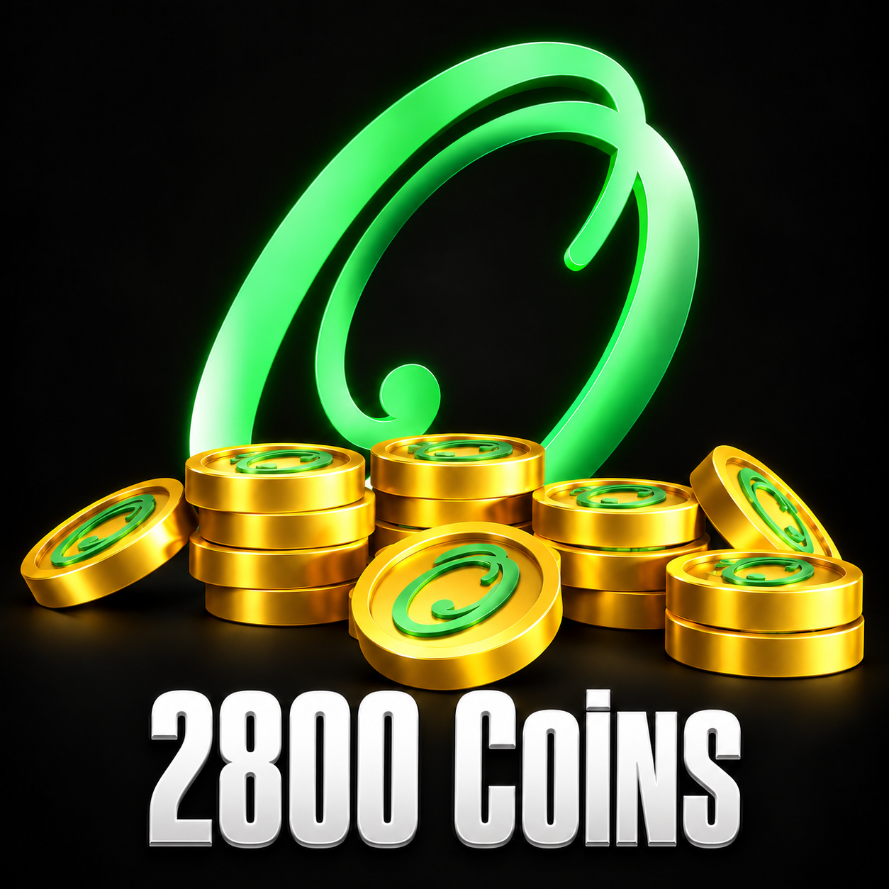 2800 Coins ONEGF, pièces dorées avec le logo O vert
